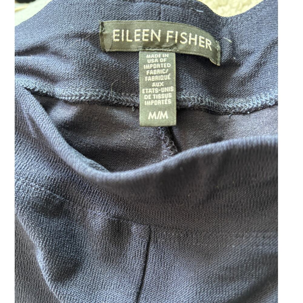 Eileen Fisher Navy Blue Pull On Ankle Pants Medium - Picture 5 of 8